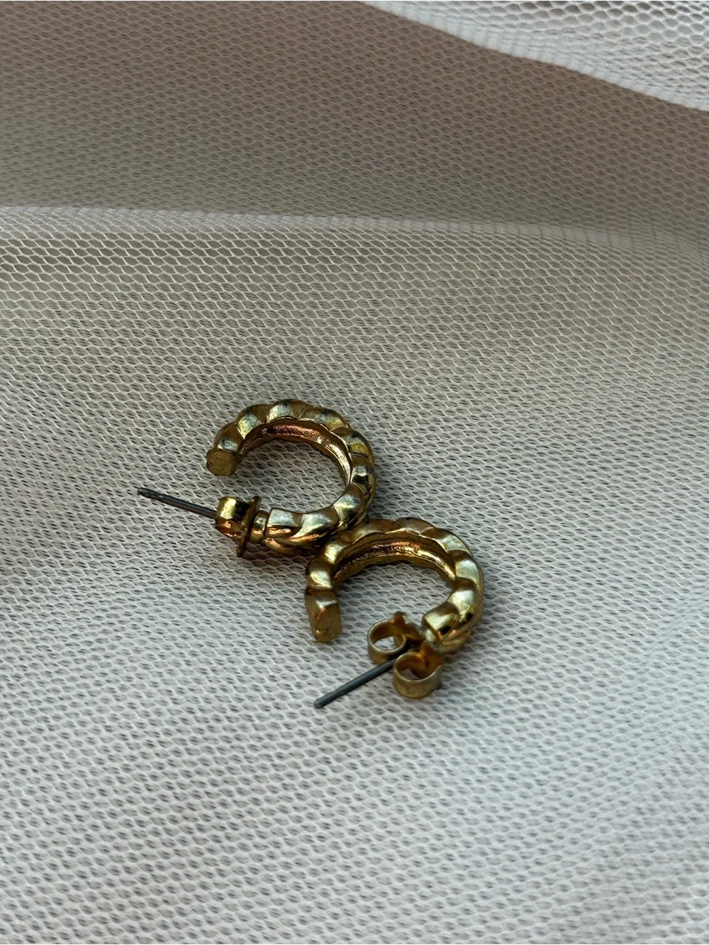 Avon gold plated hoop earrings